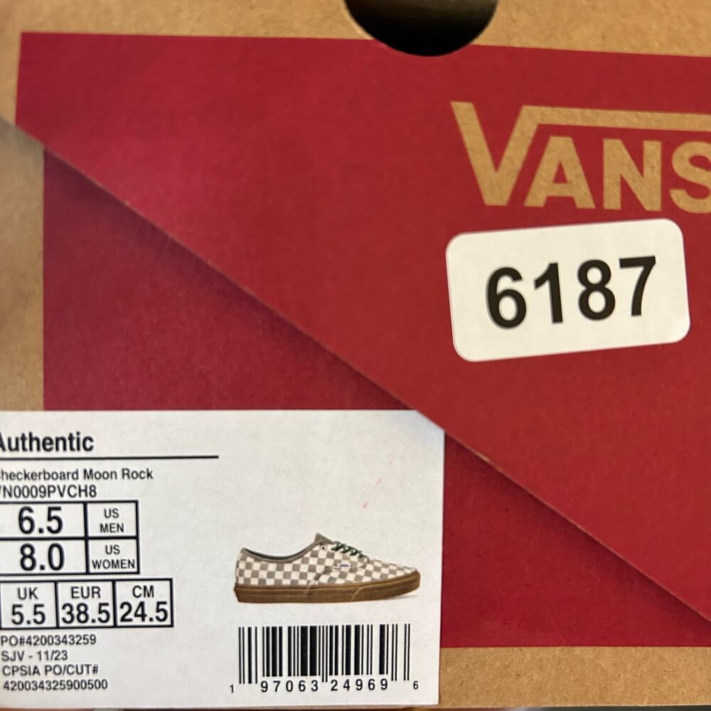 NEW Vans Womens Authentic Checkerboard Moon Rock Low Lace Skate Sneaker Shoes 8 - Picture 9 of 9